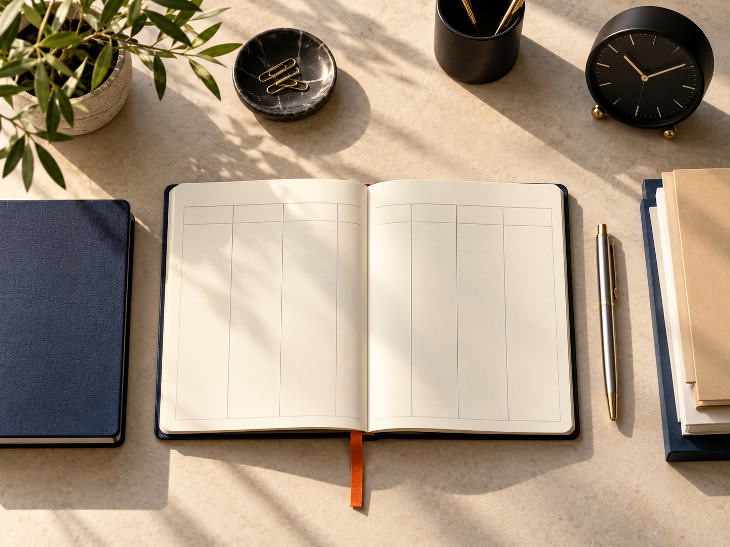 Weekly planner open on a sunlit desk, ready for a seven-day plan after taking the business continuity test